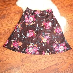 Pendleton Vintage Fairy Core Silk & Wool Floral Midi Skirt